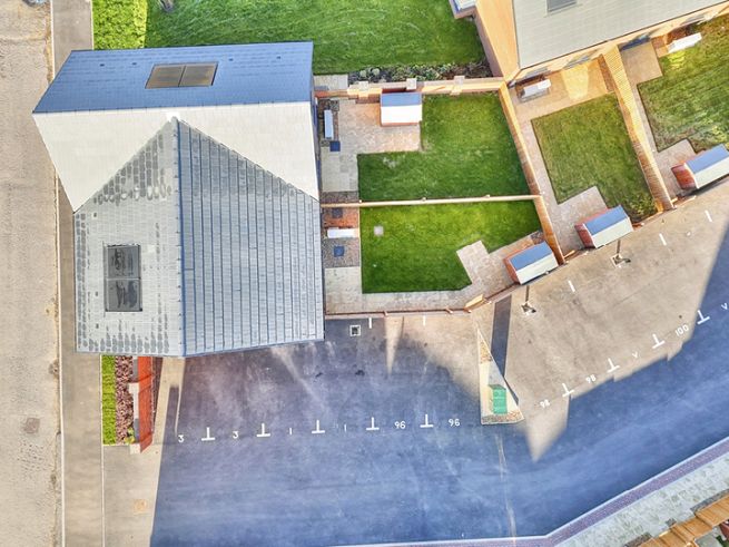 Aerial view of plots 19 and 20, 4 bedroom houses